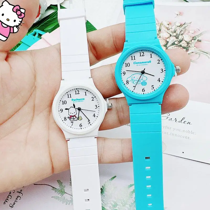 

Kawaii Sanrios Child Watch Anime Cartoon Hellokitty Cinnamoroll Kuromi My Melody Student Quartz Watch Minimalist Wrist Watch Toy