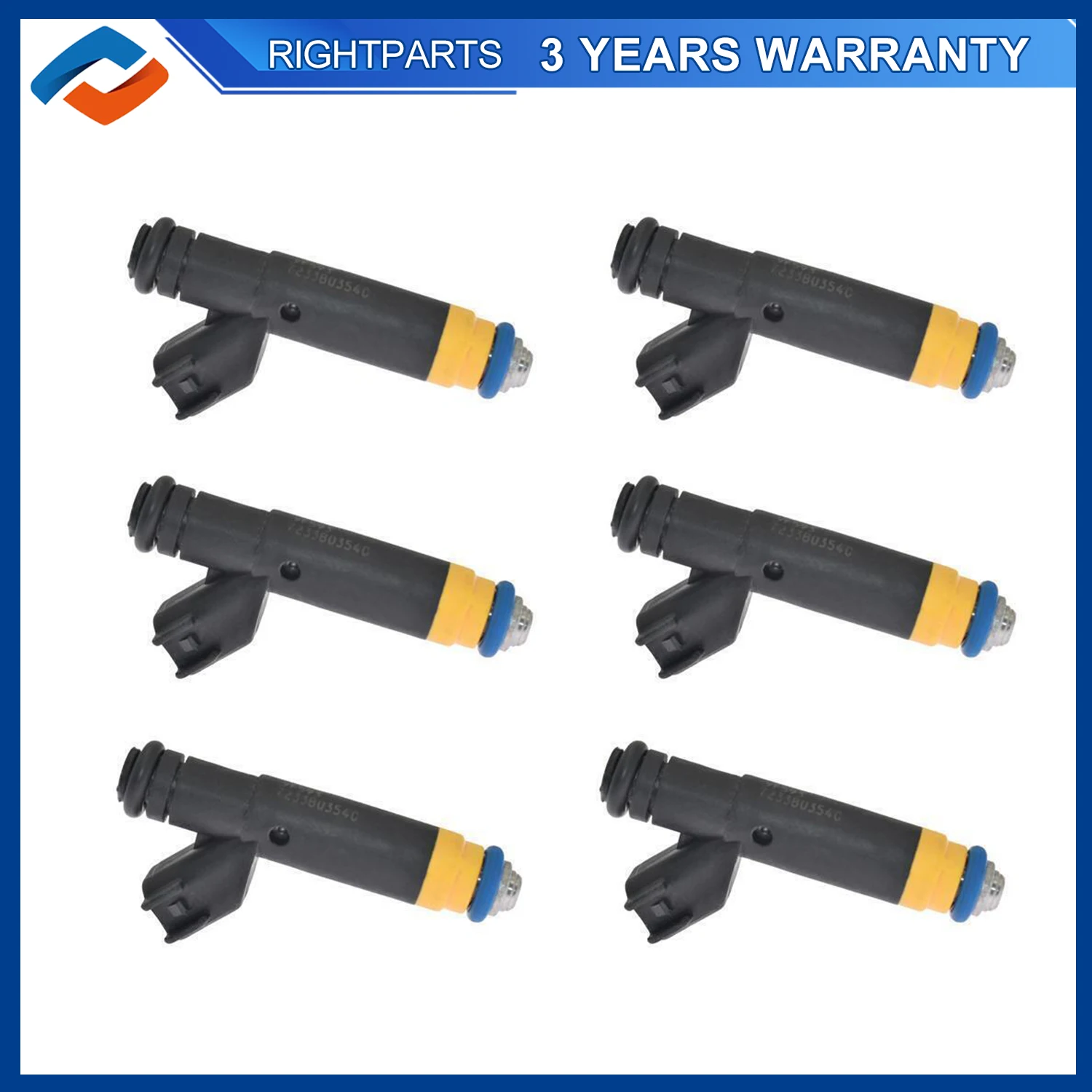 

6pcs YR3E-A4A Fuel Injector For FORD F-150 HERITAGE MUSTANG 1999-2004 3.8L 4.2L 822-11162 YR3E-A6A