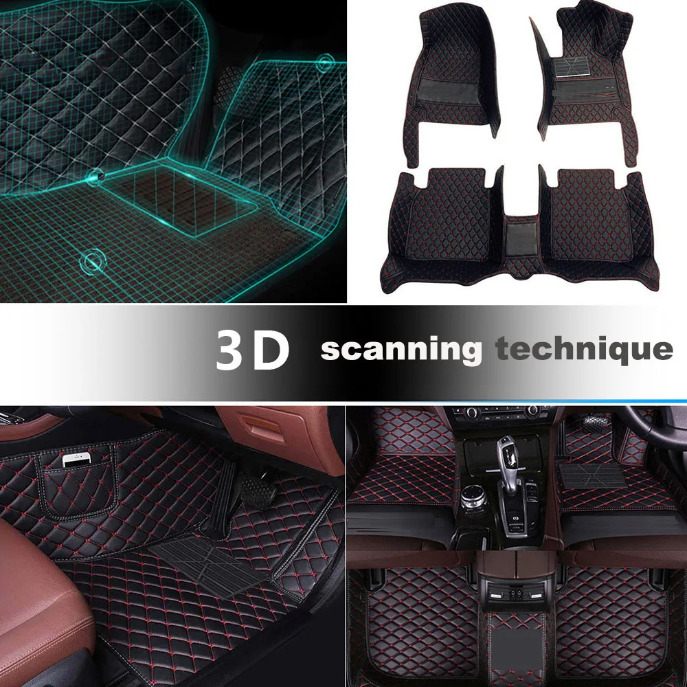 

Full Surround Custom Diamond Checkered Car Floor Mat for AUDI RS7 4G TTS Q8 E-tron A2 SR6-b5 S8 Car Carpet