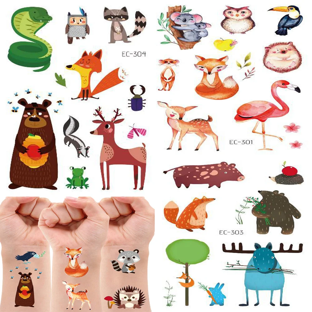 120x75mm Woodland Animals Cartoon Temporary Tattoos Kids Girls & Boys Birthday Party Favor Gift Supply Bear Fox Hedgehog
120x75mm Woodland Animals Cartoon Temporary Tattoos Kids Girls & Boys Birthday Party Favor Gift Supply Bear Fox Hedgehog