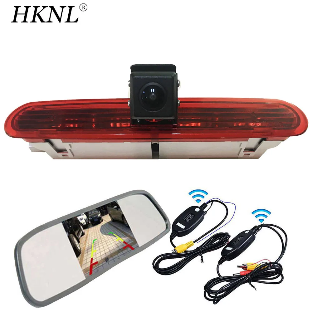 

HKNL CCD Car Rear View Camera With Mirror 2.4GHZ Wireless For Fiat Doblo 263 Van 2010 Present Opel Combo 2011-2018 Brake Light