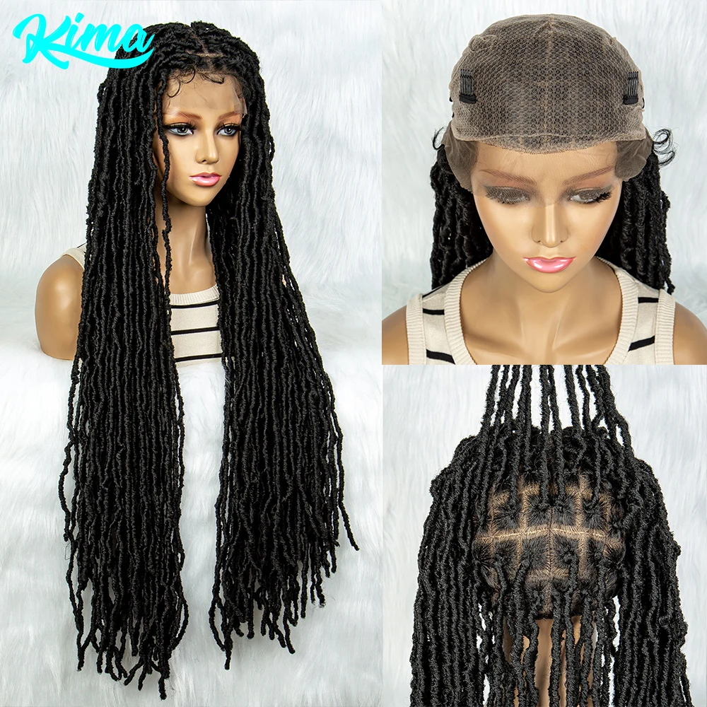 

KIMA Braided Wigs Synthetic Lace Front Wig Braid African With Baby Hair Braided Full Lace Dreadlocks Wigs for Women