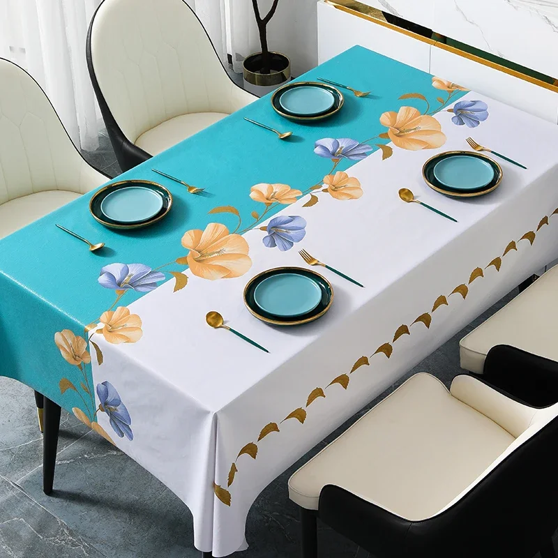 

Waterproof And Stylish Table Cloth For Chinese Tea Tables Round Table Tablecloth With Rectangle Shape Provides Protection And