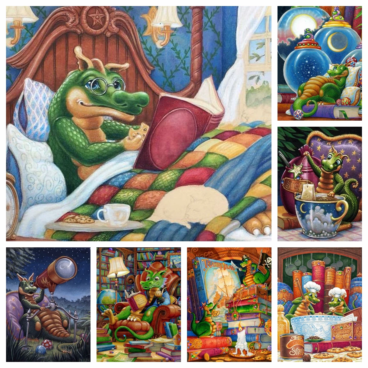 

Randal Spangler Diamond Painting Cartoon Animal Dragon Fantasy Artwork Cross Stitch Embroidery Picture Mosaic Crystal Home Decor