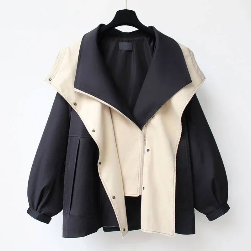 Spring and Autumn Women's Mid-length Trench Coat Hooded Zipper Loose Jacket Korean Version Fashion Little Chap Windbreak Women
Spring and Autumn Women's Mid-length Trench Coat Hooded Zipper Loose Jacket Korean Version Fashion Little Chap Windbreak Women