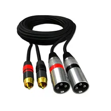 Dual XLR Male to Dual RCA Male Cable 2 XLR Male to 2 RCA Male Audio Cable 3pin Adapter Cable Splitter for Amplifier Microphone
Dual XLR Male to Dual RCA Male Cable 2 XLR Male to 2 RCA Male Audio Cable 3pin Adapter Cable Splitter for Amplifier Microphone