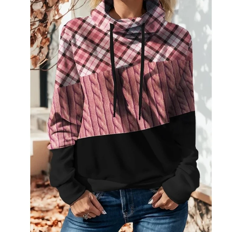Pullover Long Sleeve Hoodies Women Autumn and Winter 2023 Fashion Versatile Print Contrast Casual Plaid Contrast Top Y2k Female
Pullover Long Sleeve Hoodies Women Autumn and Winter 2023 Fashion Versatile Print Contrast Casual Plaid Contrast Top Y2k Female