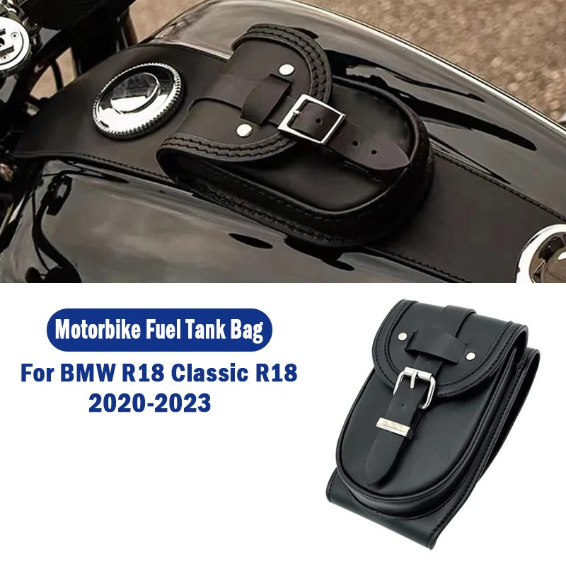 

Motorcycle R 18 Fuel Tank Decoration Storage Bag Retro PU Leather Luggage Saddlebag Accessories For BMW R18 Classic 2020-2023