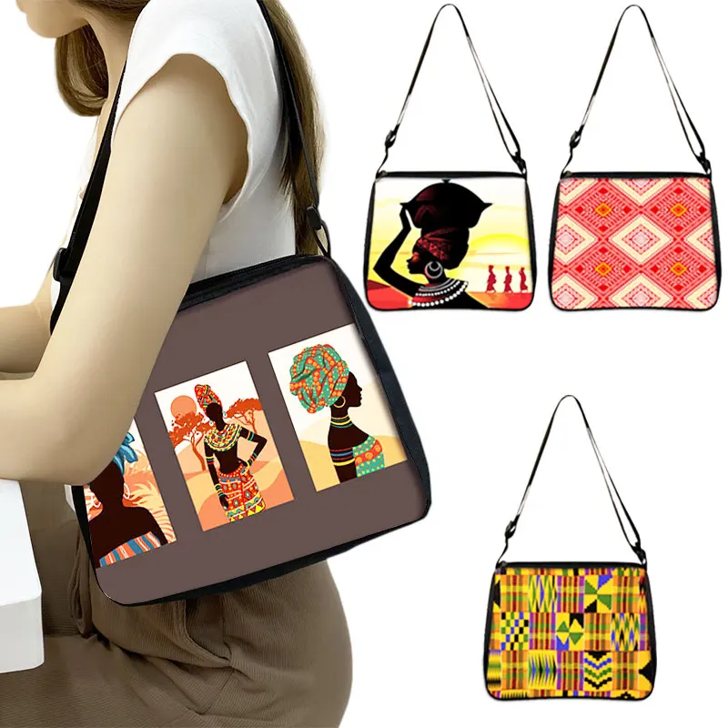 

Africa Traditional Pattern Print Shoulder Bag Afro Tribal Ethic Handbag African Women Crossbody Bag Phone Holder Messenger Bag