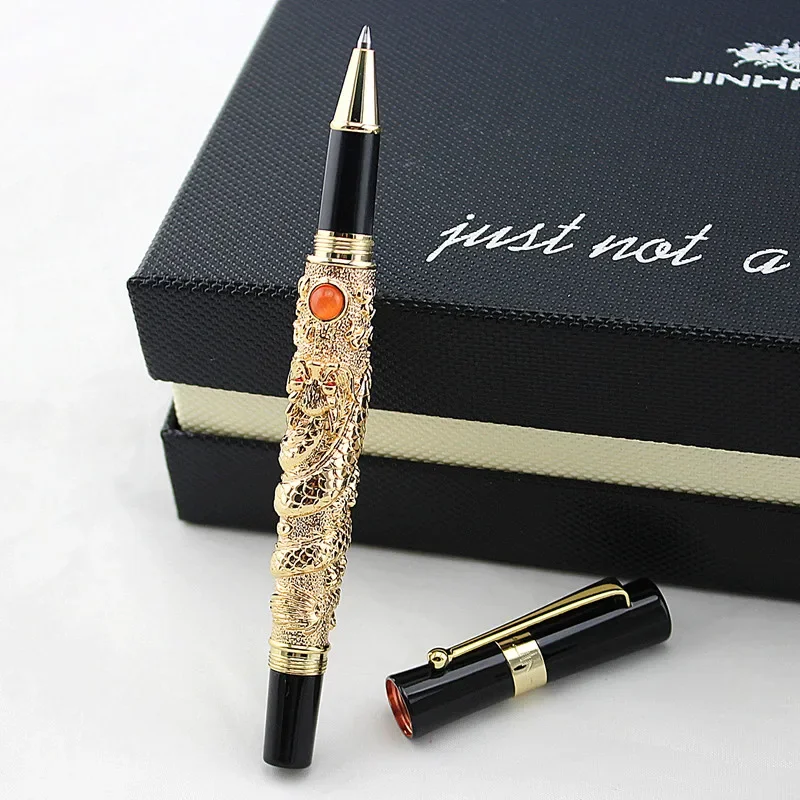 Jinhao High Quality New Desige Golden Flying Dragon Noblest Roller Ball Pen luxury writing gift pens
Jinhao High Quality New Desige Golden Flying Dragon Noblest Roller Ball Pen luxury writing gift pens
