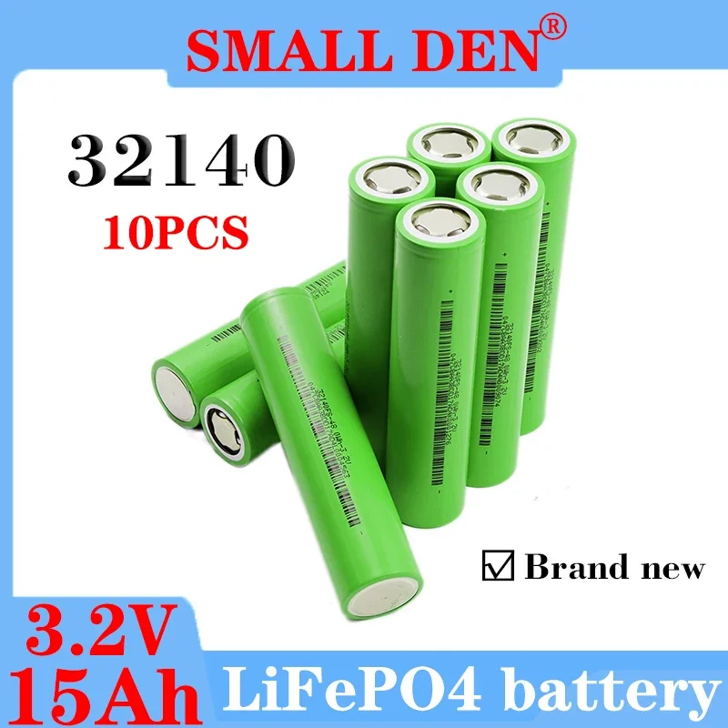 10PCS Lifepo4 3.2V 32140 15Ah Battery New Grade A 15000mAh 5C Discharge DIY 12V 24V 36V 48V Battery Pack Full Capacity
10PCS Lifepo4 3.2V 32140 15Ah Battery New Grade A 15000mAh 5C Discharge DIY 12V 24V 36V 48V Battery Pack Full Capacity