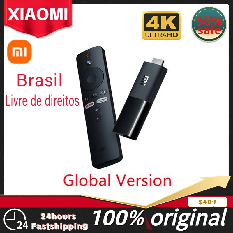 

Global Version Xiaomi Mi TV Stick Android TV 11.0 4-core 4K UHD Dual Decoding 2GB RAM 8GB ROM Google Assistant Netflix Wifi 5