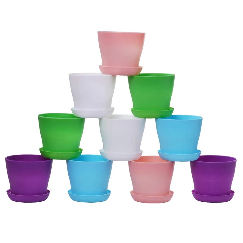 HOT SALE 10 Pcs Plastic Planters Indoor Flower Plant Pots, Mini Flower Seedlings Nursery Pot/Planter/Flower Pot With Pallet
HOT SALE 10 Pcs Plastic Planters Indoor Flower Plant Pots, Mini Flower Seedlings Nursery Pot/Planter/Flower Pot With Pallet