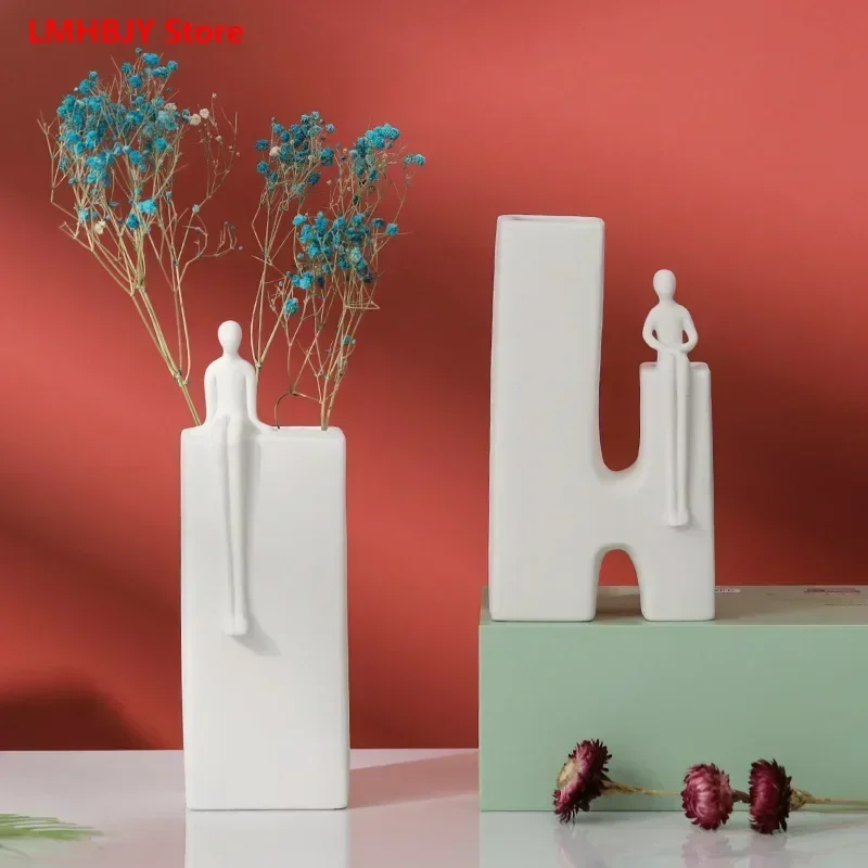 Nordic Ins Human Body Art Ceramic Vases White Decorations Creative Handicrafts Home Dry Flower Inserts Decoration 
Nordic Ins Human Body Art Ceramic Vases White Decorations Creative Handicrafts Home Dry Flower Inserts Decoration