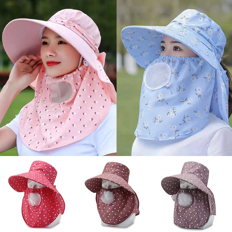 

Sun Hat Female Summer Hat Cover Face Breathable Sun Hat All-match Summer Hat with Big Rim Anti-ultraviolet Cycling Sunhat