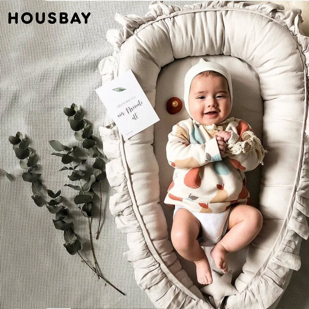 Baby Nest Ruffle Baby Bassinet For Newborns Travel Bed Stars Design Portable Lounger Cotton Toddler Crib Breathable Sleep Nest
Baby Nest Ruffle Baby Bassinet For Newborns Travel Bed Stars Design Portable Lounger Cotton Toddler Crib Breathable Sleep Nest