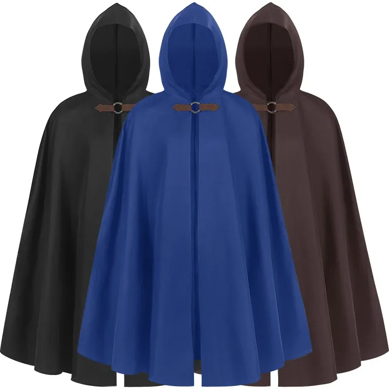 Man's Single Button Cloak Designer Female Vintage Hooded Solid Halloween Medieval Long Cape Overcoats Adult Cloak Ranger Costume
Man's Single Button Cloak Designer Female Vintage Hooded Solid Halloween Medieval Long Cape Overcoats Adult Cloak Ranger Costume