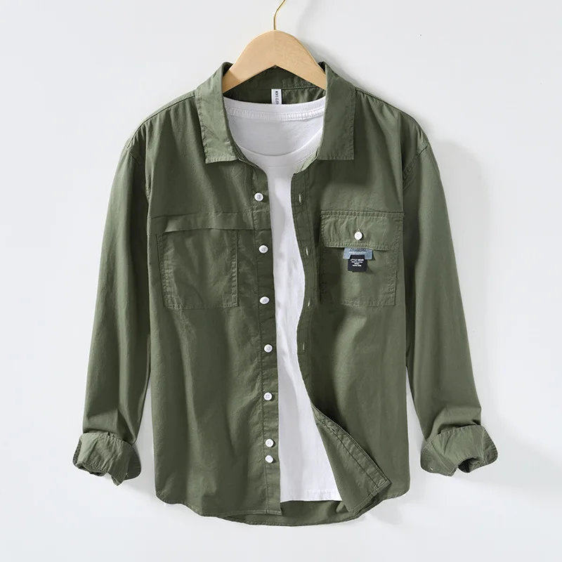 Мужская рубашка с длинными рукавами, Новая красивая рубашка для работы в Корейском стиле, Повседневная однобортная рубашка с отложным воротником, весна-осень
Мужская рубашка с длинными рукавами, Новая красивая рубашка для работы в Корейском стиле, Повседневная однобортная рубашка с отложным воротником, весна-осень