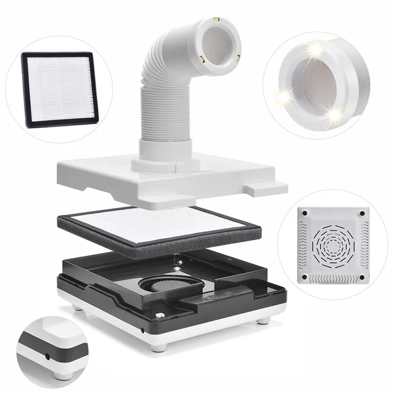 מסיר אבק ציפורניים דו-שימושי בעוצמה של 60W עם עיצוב זווית מתקפלת, מאוורר להסרת אבק ציפורניים וניקוי ציפורניים עם צינור מסיר אבק ציפורניים דו-שימושי בעוצמה של 60W עם עיצוב זווית מתקפלת, מאוורר להסרת אבק ציפורניים וניקוי ציפורניים עם צינור