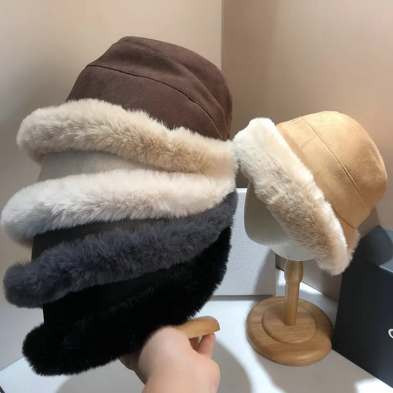 Winter Warm Bucket Hat Thick Plush Soft Plush Fisherman Caps Women Thicken Plush Hats Outdoor Keep Warm Fleece Panama Cap
Winter Warm Bucket Hat Thick Plush Soft Plush Fisherman Caps Women Thicken Plush Hats Outdoor Keep Warm Fleece Panama Cap