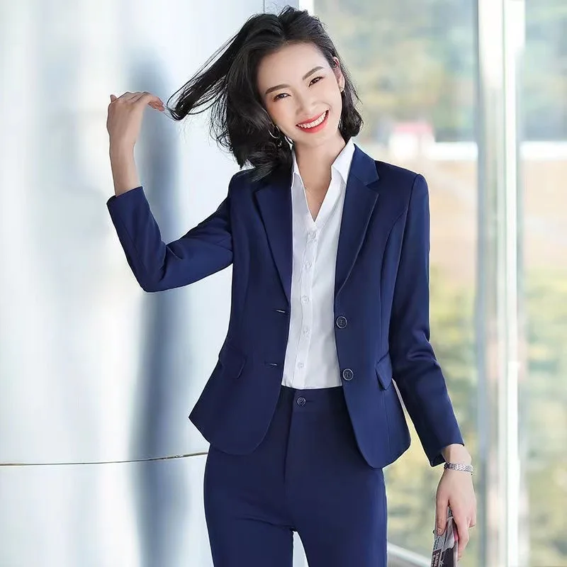 Women's suit new style female professional wear OL temperament black professional suit suit fashion slim two-piece set
Women's suit new style female professional wear OL temperament black professional suit suit fashion slim two-piece set