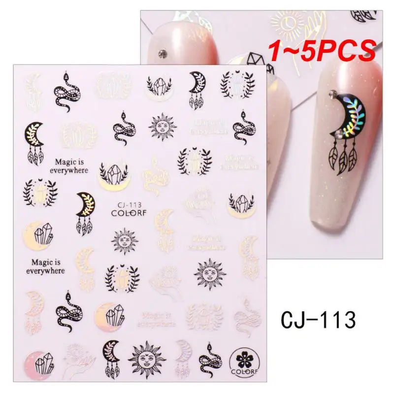 

1 ~ 5 шт. ботанический дизайн ногтей 10,3*8 см, экономит время и энергию, простота в использовании, долговечная уникальная серебряная фольга, Стикеры для дизайна ногтей, модные