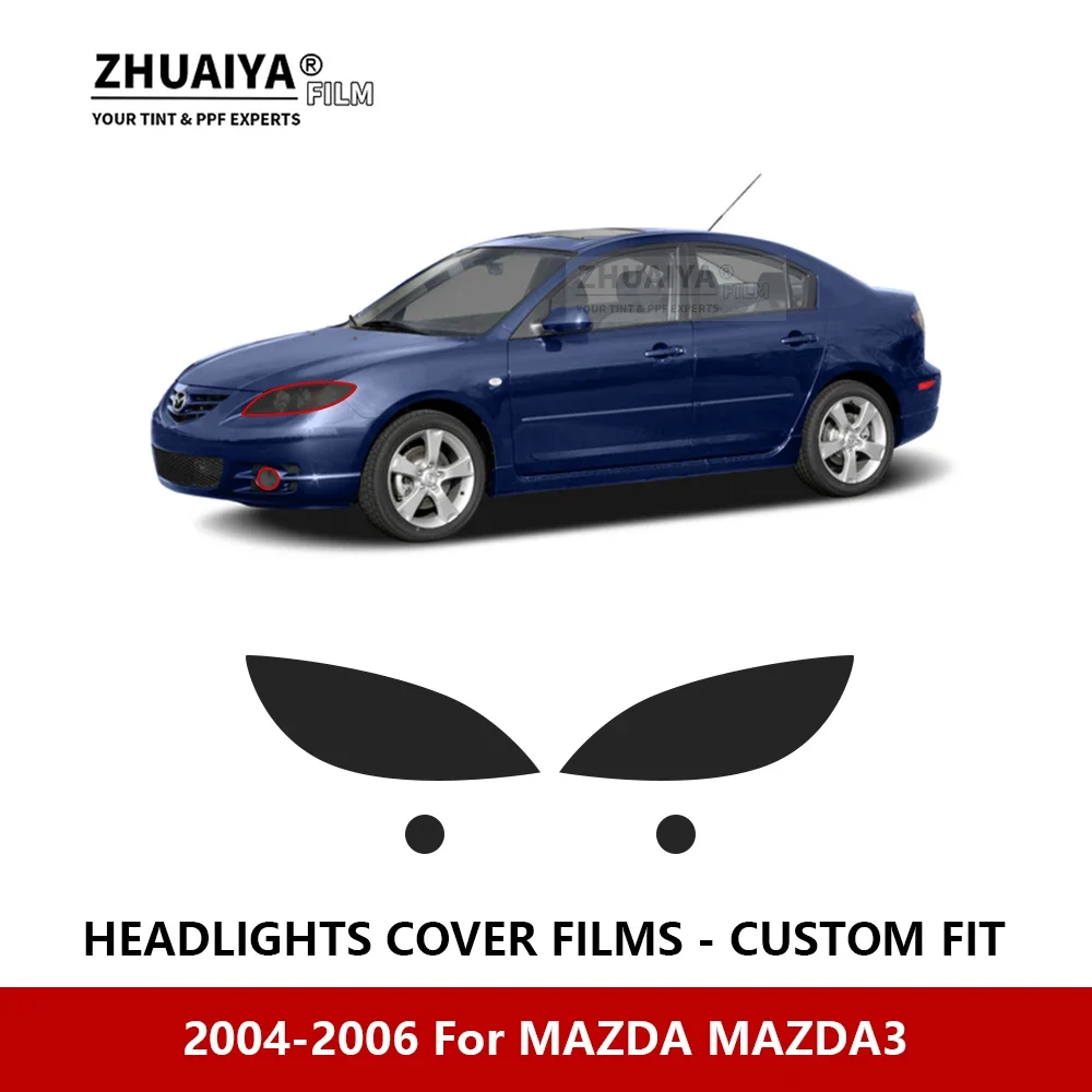 

Для MAZDA MAZDA3 2004-2006 Автомобильная внешняя фара против царапин PPF предварительно отрезанная Защитная пленка для ремонта автомобильные наклейки аксессуары