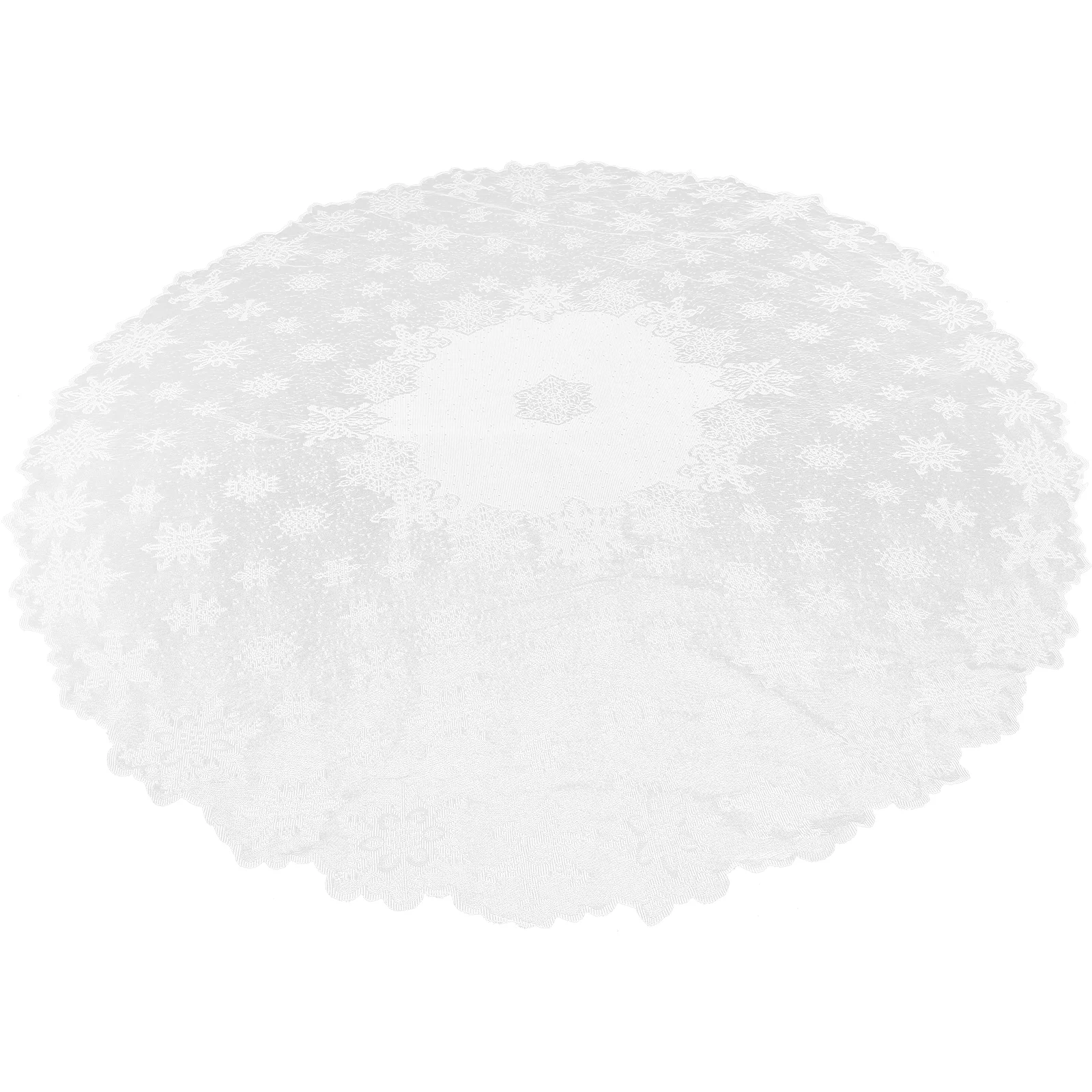 

1 Round Tablecloth 70 Inch Diameter, Christmas Snowflake Patterned Tablecloth Table Ornaments for Wedding Home Kitchen