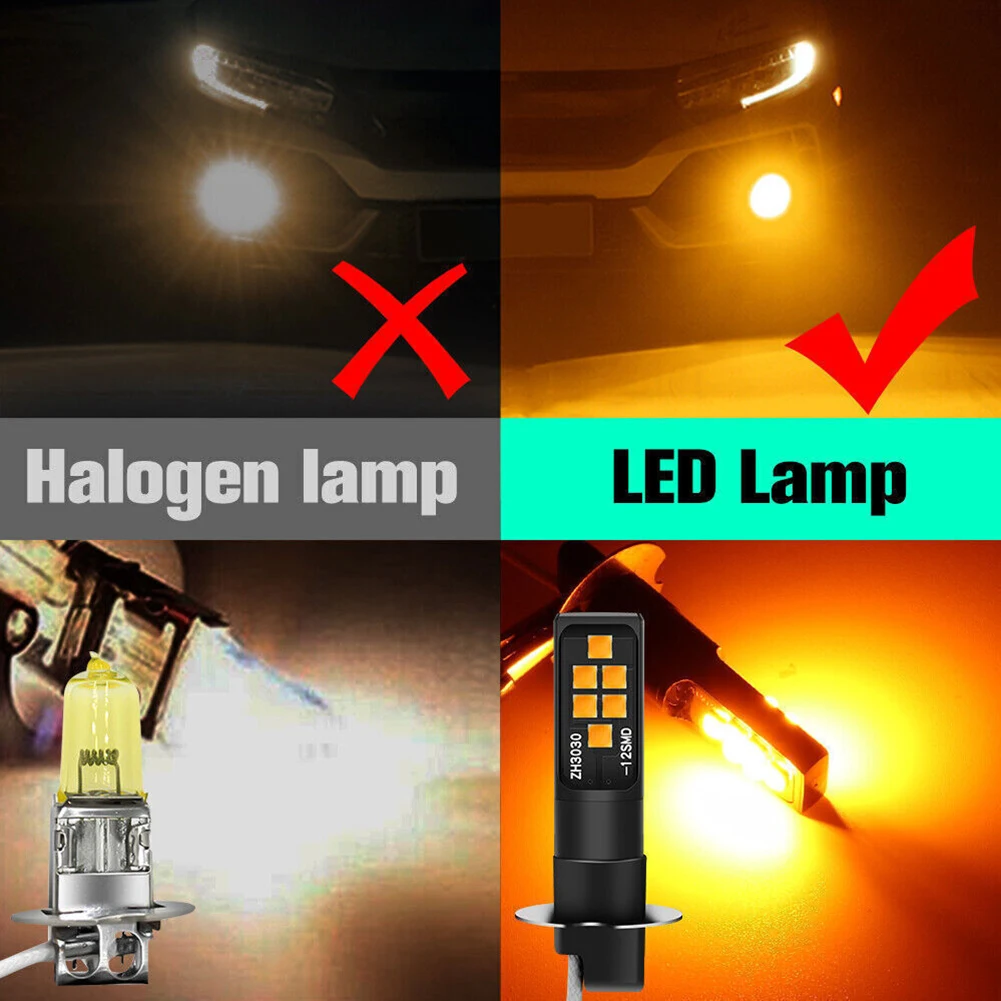 High Temperature Resistance Practical To Use Durable High Quality Led Fog Light Bulb 12 SMD 3030 Chips Amber H3
High Temperature Resistance Practical To Use Durable High Quality Led Fog Light Bulb 12 SMD 3030 Chips Amber H3