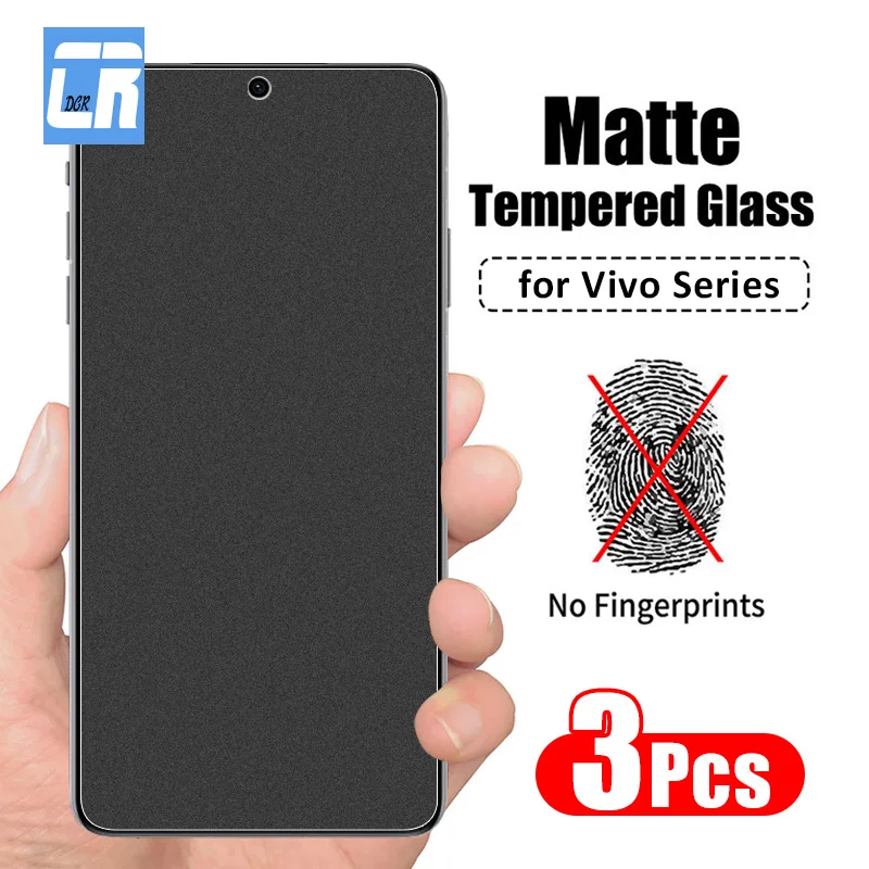 

1-3pcs Frosted Tempered Glass for Vivo Y16 Y02 Y21 Y22 Y30 Y32 Y33S Y35 Y52t Y55 Y75 Y72 Y73 V21 V25e Matte Screen Protector