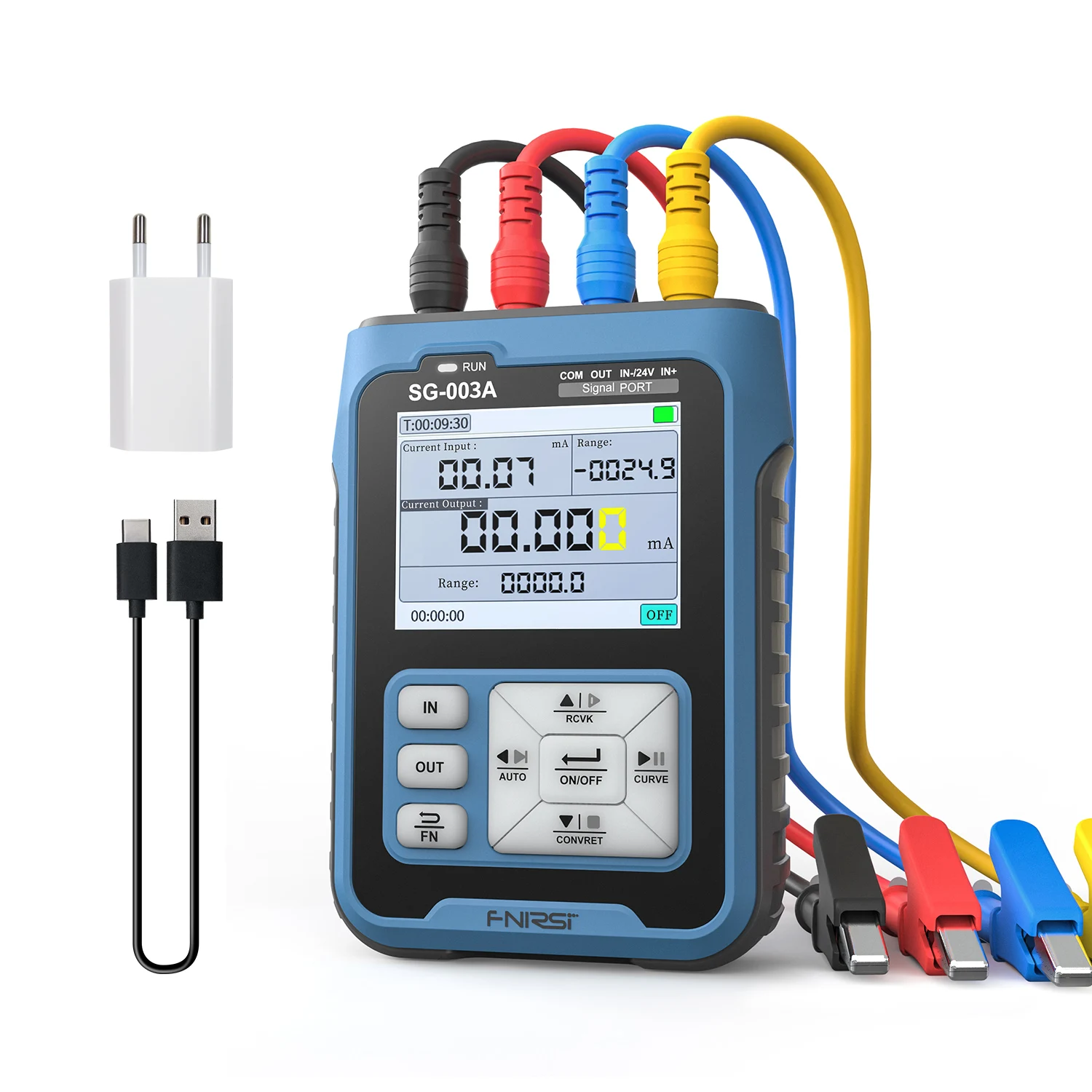Signal Generator 0-10V 4-20mA Display FNIRSI SG-003A Adjustable Current Voltage Simulator TFT Full-color LCD PWM Pulse Output
Signal Generator 0-10V 4-20mA Display FNIRSI SG-003A Adjustable Current Voltage Simulator TFT Full-color LCD PWM Pulse Output