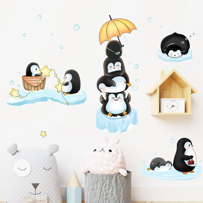 Funny Penguines Wall Sticker for Kids Rooms Girls Boys Baby Room Decoration Nordic Cartoon Animals Wallpaper Nursery Wall Decal
Funny Penguines Wall Sticker for Kids Rooms Girls Boys Baby Room Decoration Nordic Cartoon Animals Wallpaper Nursery Wall Decal