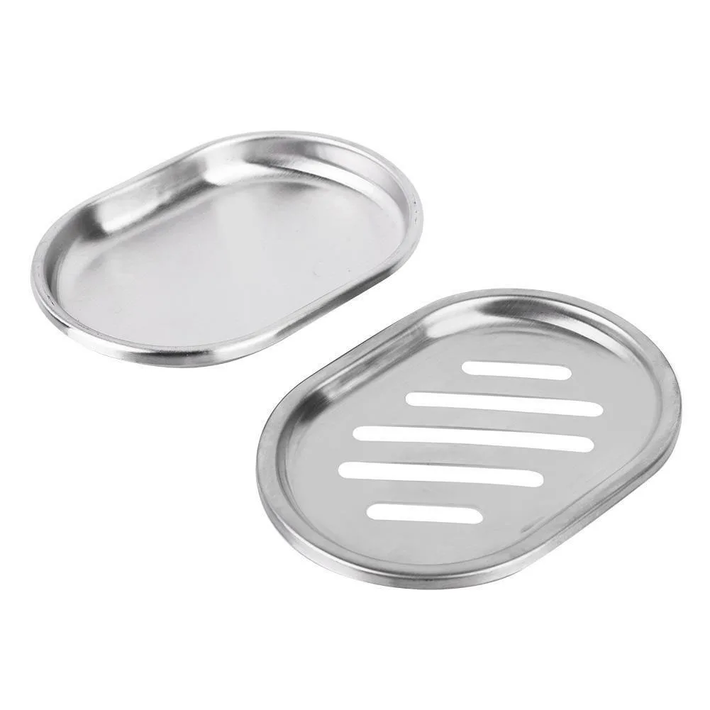 304 Stainless Steel Soap Box Metal Soap Dish Holder Double Layer Drainable Bathroom Soap Dish Rack Essential Oil Soap Container
304 Stainless Steel Soap Box Metal Soap Dish Holder Double Layer Drainable Bathroom Soap Dish Rack Essential Oil Soap Container