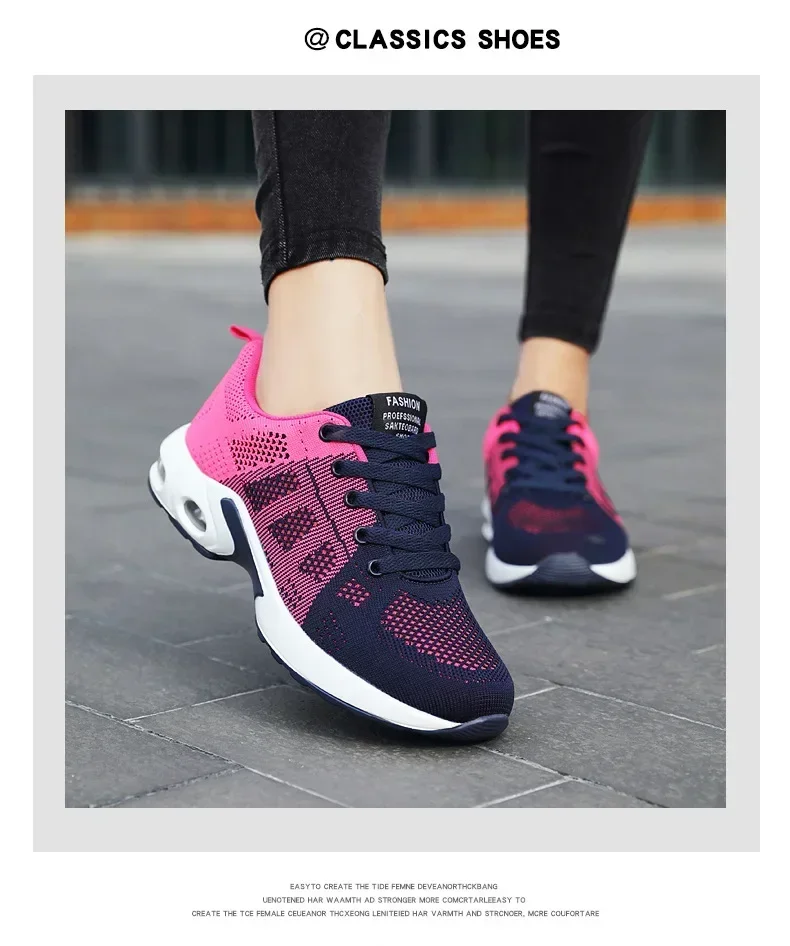 Fall New Running Shoes Women's Air Cushion Shoes Soft Bottom Casual Sneakers Fall New Running Shoes Women's Air Cushion Shoes Soft Bottom Casual Sneakers
