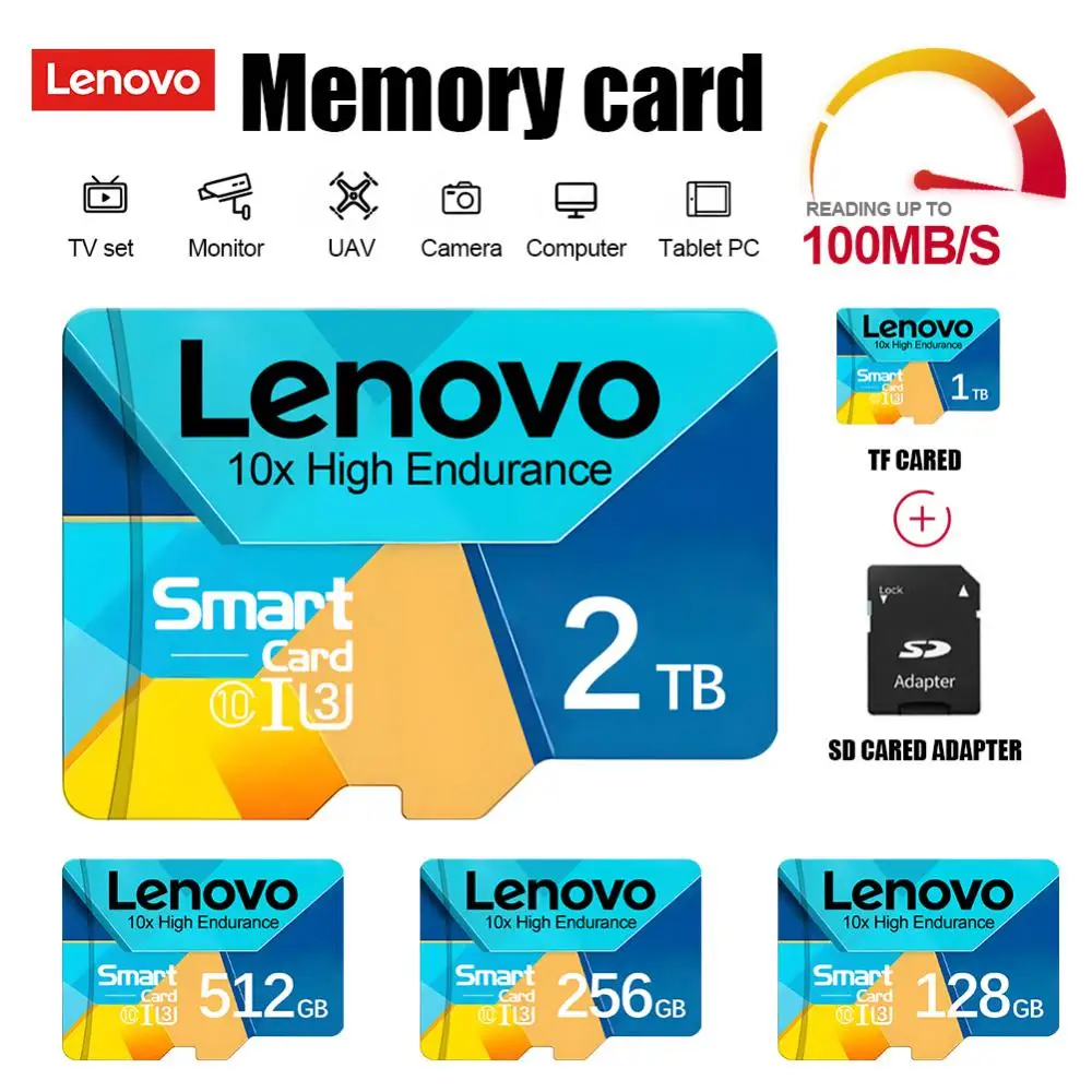 

Lenovo 2 ТБ карта памяти 128 Гб класс 10 1 ТБ мини SD карта 512 ГБ высокоскоростная Micro TF SD карта 256 ГБ TF флеш-карта для Nintendo Switch