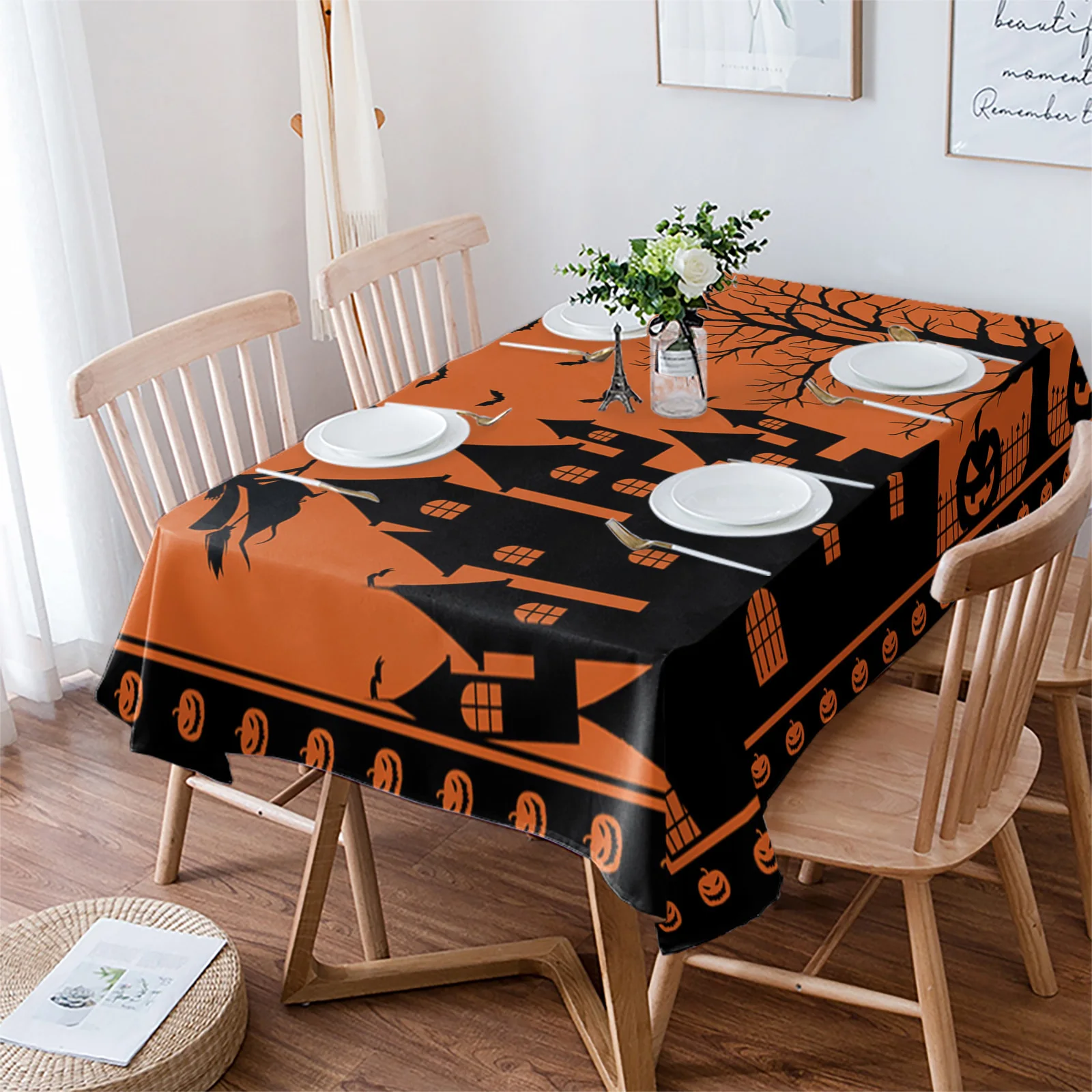 Halloween Waterproof Tablecloth Pumpkin Tree Witch Orange Kitchen Dining Table Cover Wedding Party Home Decoration
Halloween Waterproof Tablecloth Pumpkin Tree Witch Orange Kitchen Dining Table Cover Wedding Party Home Decoration