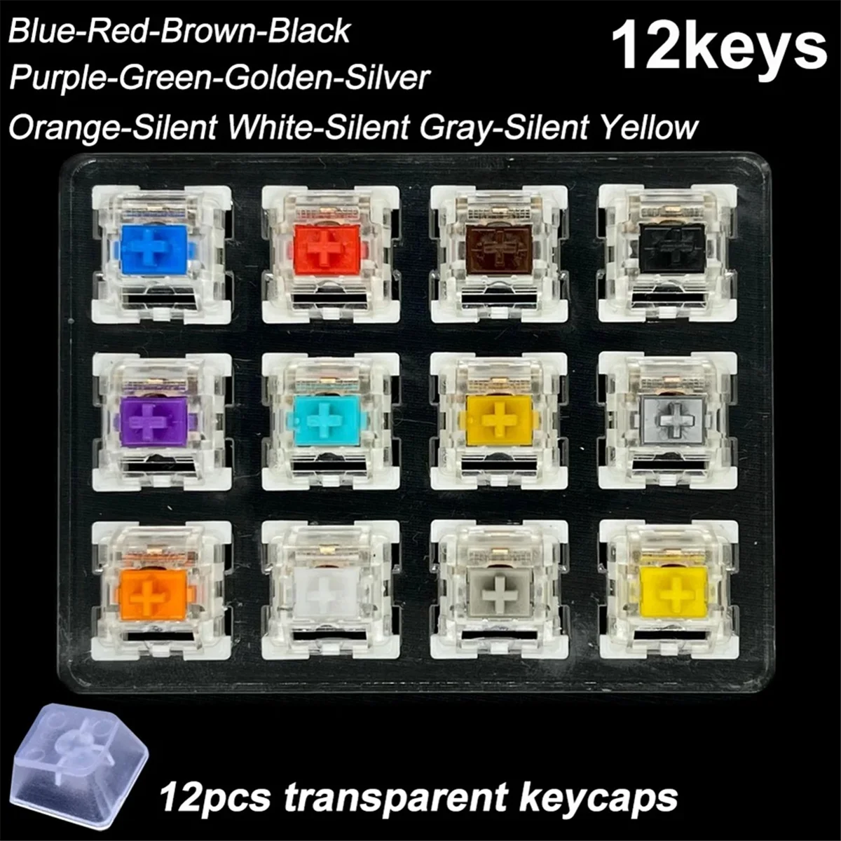 12 Key Switches Tester for Outemu for Mechanical Keyboard Gaming Switch Blue Linear Clicky Slient Silver White SMD
12 Key Switches Tester for Outemu for Mechanical Keyboard Gaming Switch Blue Linear Clicky Slient Silver White SMD