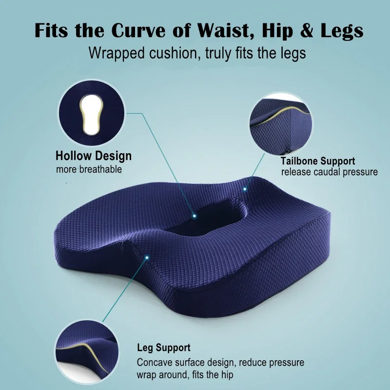 Non Slip Cushion for Car Back Support Sciatica Coccyx Pain Relief Pillow Wheelchair Office Chair Memory Foam Orthopedic
Non Slip Cushion for Car Back Support Sciatica Coccyx Pain Relief Pillow Wheelchair Office Chair Memory Foam Orthopedic