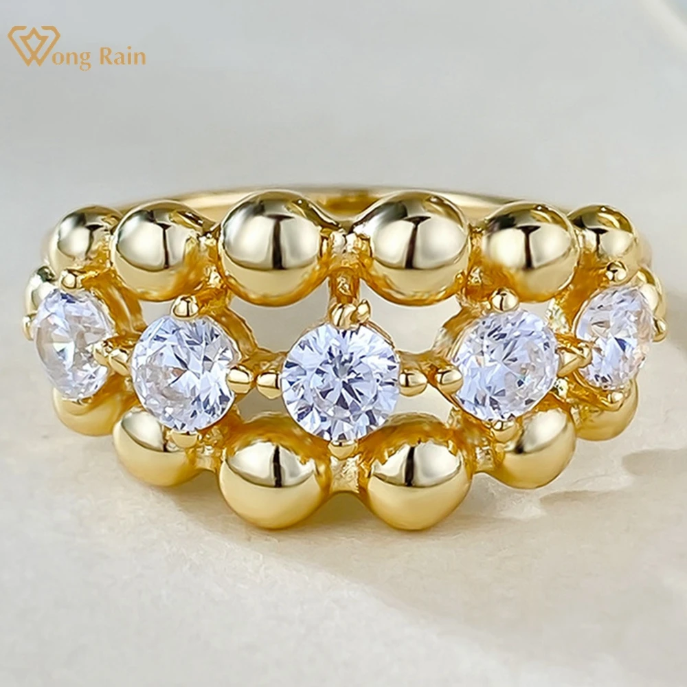 Wong Rain 18K Gold Plated 925 Sterling Silver Round Cut Lab Sapphire Gemstone Fine Vintage Women Ring Wedding Jewelry Wholesale
Wong Rain 18K Gold Plated 925 Sterling Silver Round Cut Lab Sapphire Gemstone Fine Vintage Women Ring Wedding Jewelry Wholesale