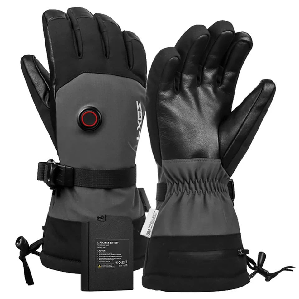 

Ski Heating Gloves Men Winter Warmth Waterproof Windproof Cycling Motorcycle Bicycle Snowboard Electric Thermal Gloves