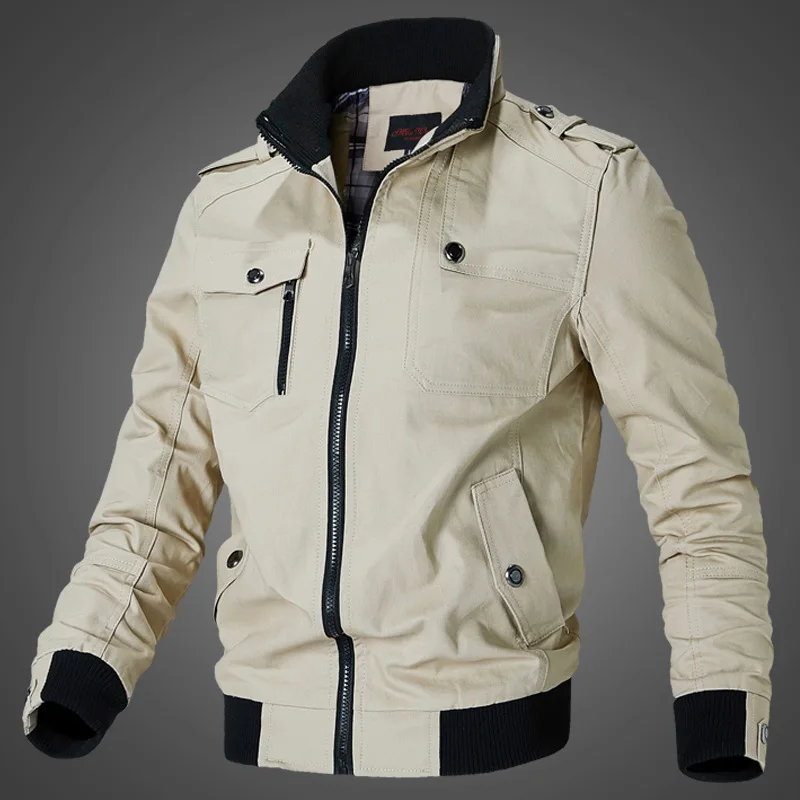 Work Jacket Mens Casual Coat Cotton Patchwork Jacket Stand Collar Hoodless Jacket Mens Jacket Thicken Multi Pocket Bomber Jacket
Work Jacket Mens Casual Coat Cotton Patchwork Jacket Stand Collar Hoodless Jacket Mens Jacket Thicken Multi Pocket Bomber Jacket