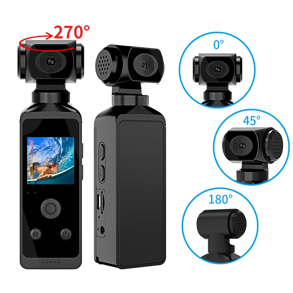 4K 1080P карманная видеокамера HD Cam 1,3 "ЖК-экран вращающийся на 270 ° Wi-Fi мини Спортивная камера с водонепроницаемыми фотокамерами
4K 1080P карманная видеокамера HD Cam 1,3 "ЖК-экран вращающийся на 270 ° Wi-Fi мини Спортивная камера с водонепроницаемыми фотокамерами