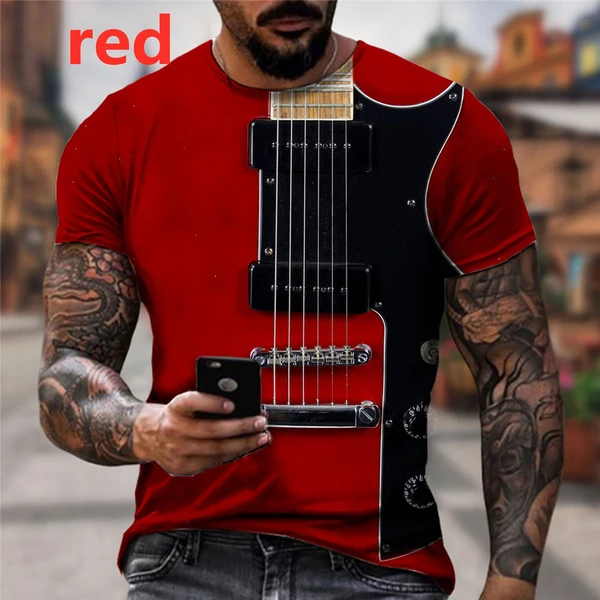 2022 модная дизайнерская футболка с 3D-принтом гитары, Забавные футболки унисекс в стиле хип-хоп с музыкой и коротким рукавом 
2022 модная дизайнерская футболка с 3D-принтом гитары, Забавные футболки унисекс в стиле хип-хоп с музыкой и коротким рукавом