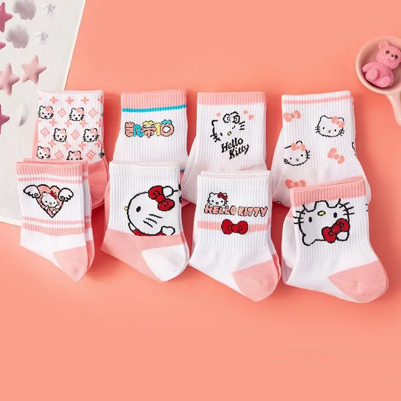 4Pcs Hello Kitty Kawaii Anime Socks Female Cute Cartoon Summer Girly Heart Long Tube Socks Kt Cat Lovely Toys for Girls
4Pcs Hello Kitty Kawaii Anime Socks Female Cute Cartoon Summer Girly Heart Long Tube Socks Kt Cat Lovely Toys for Girls