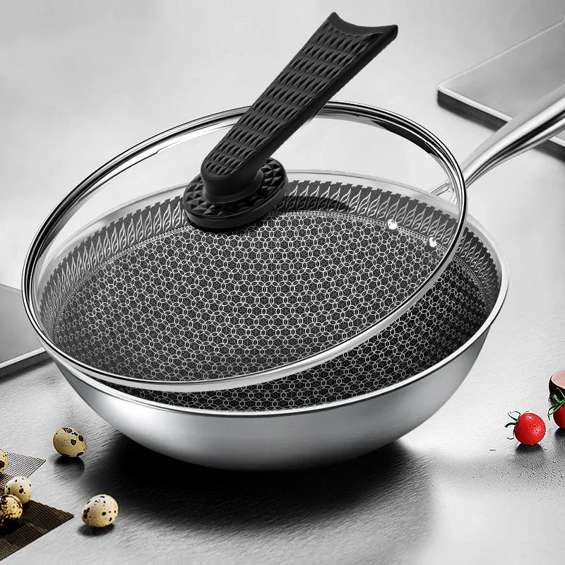 Stainless Steel Wok Non-stick Pan Without Oil Smoke Uncoated Household Wok Pan Induction Pot Kitchen Pot Frying Pan Cooking Pot
Stainless Steel Wok Non-stick Pan Without Oil Smoke Uncoated Household Wok Pan Induction Pot Kitchen Pot Frying Pan Cooking Pot