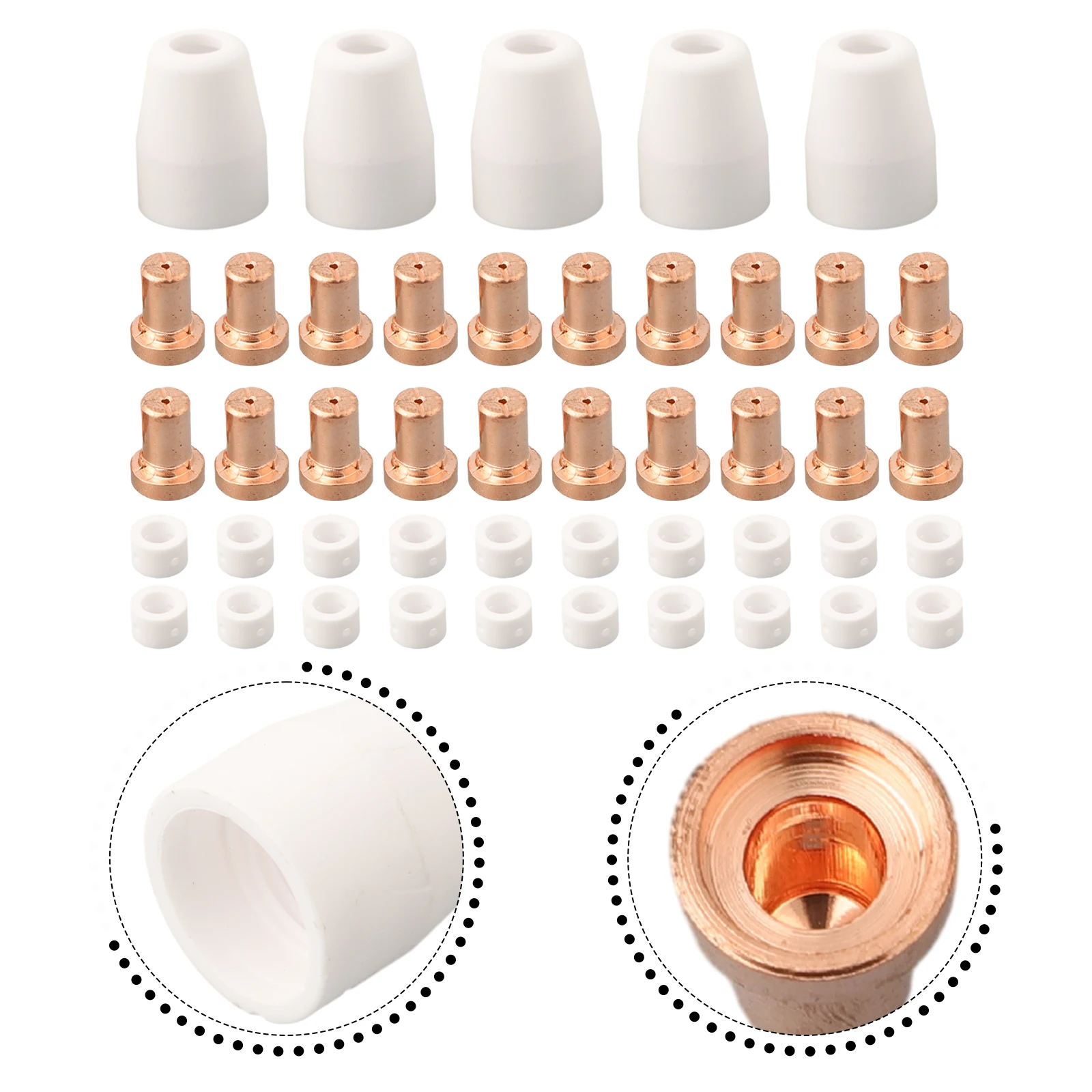 65pcs PT31 CUT30-50 Plasma Cutter Protect Consumables Welding Accessories Kit Set Consumables Short Tips And Electrodes
65pcs PT31 CUT30-50 Plasma Cutter Protect Consumables Welding Accessories Kit Set Consumables Short Tips And Electrodes