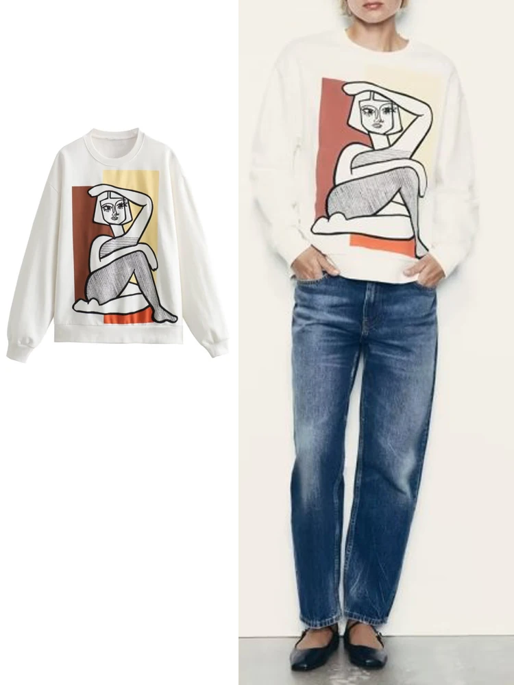 TRAF 2023 Autumn Winter Women Chic Embroidery Pullover Knit Female Fashion O-Neck Long Sleeve Tops Casual
TRAF 2023 Autumn Winter Women Chic Embroidery Pullover Knit Female Fashion O-Neck Long Sleeve Tops Casual