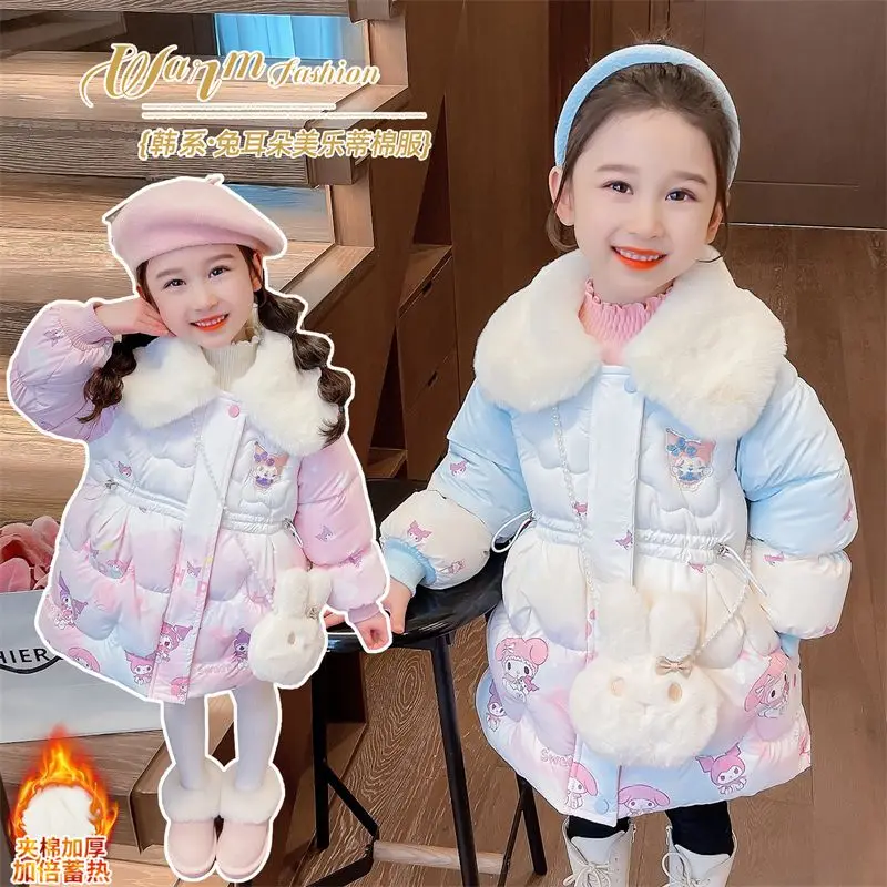 Детская модная стеганая куртка с аниме Sanrioed My Melody, пуховая стеганая куртка в стиле принцессы для девочек, утепленная теплая верхняя одежда, детская одежда
Детская модная стеганая куртка с аниме Sanrioed My Melody, пуховая стеганая куртка в стиле принцессы для девочек, утепленная теплая верхняя одежда, детская одежда