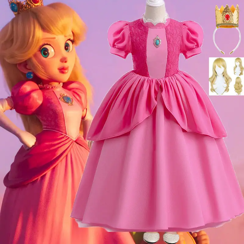 Cosplay Princess Peach Costume Adult Kids Party Halloween Fantasia Carnival Dress Up Clothing for Mother Kids Girls Fancy Dress
Cosplay Princess Peach Costume Adult Kids Party Halloween Fantasia Carnival Dress Up Clothing for Mother Kids Girls Fancy Dress