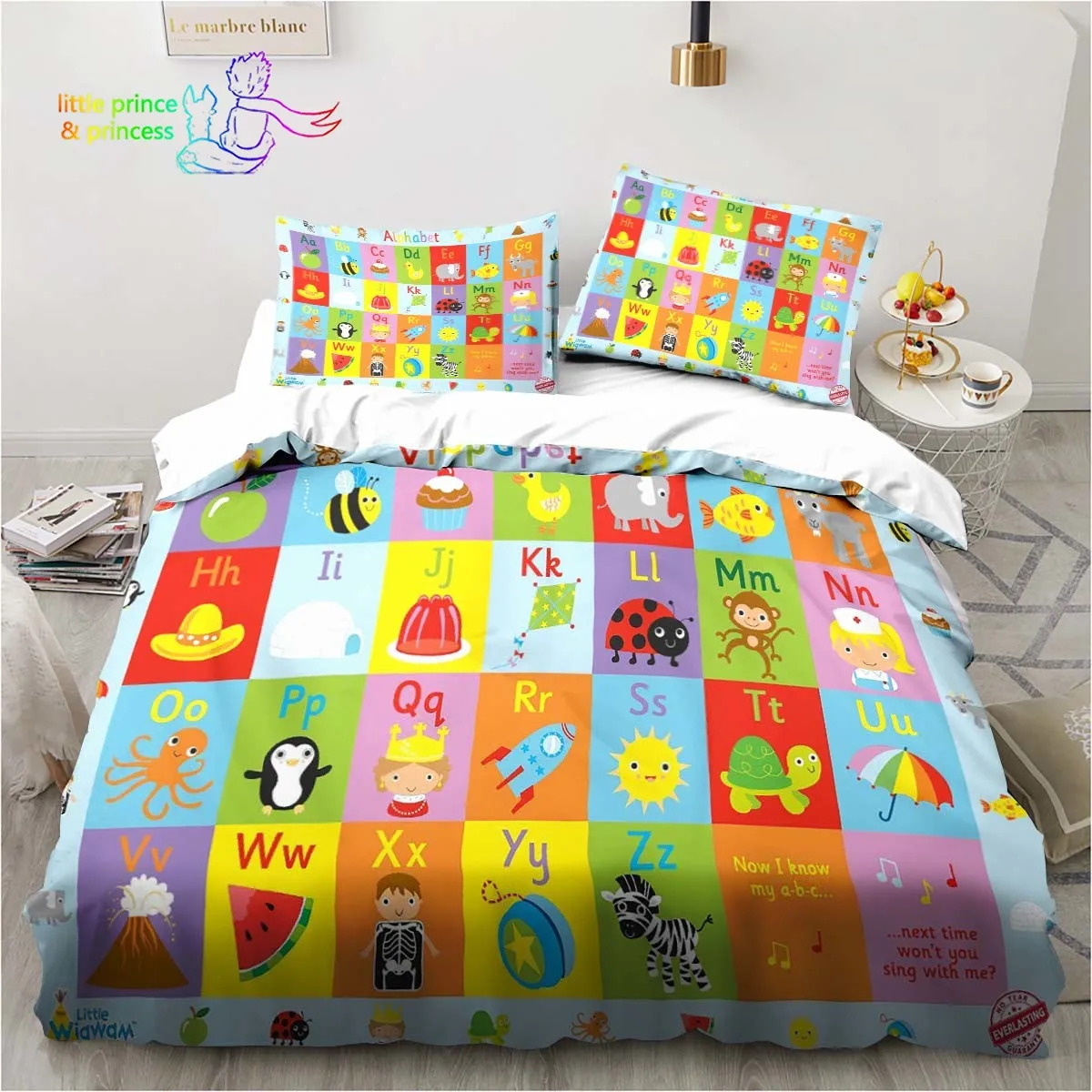 Educational Alphabet Bedding Set Single Twin Full Queen King Size Bed Set Adult Kid Bedroom Bedding Gift
Educational Alphabet Bedding Set Single Twin Full Queen King Size Bed Set Adult Kid Bedroom Bedding Gift